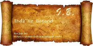 Ihász Botond névjegykártya